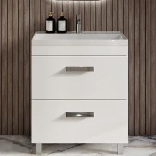 Тумба под раковину напольная Velvex Orlando tn.ORL.CLA.70.2Y белый матовый, 70 см